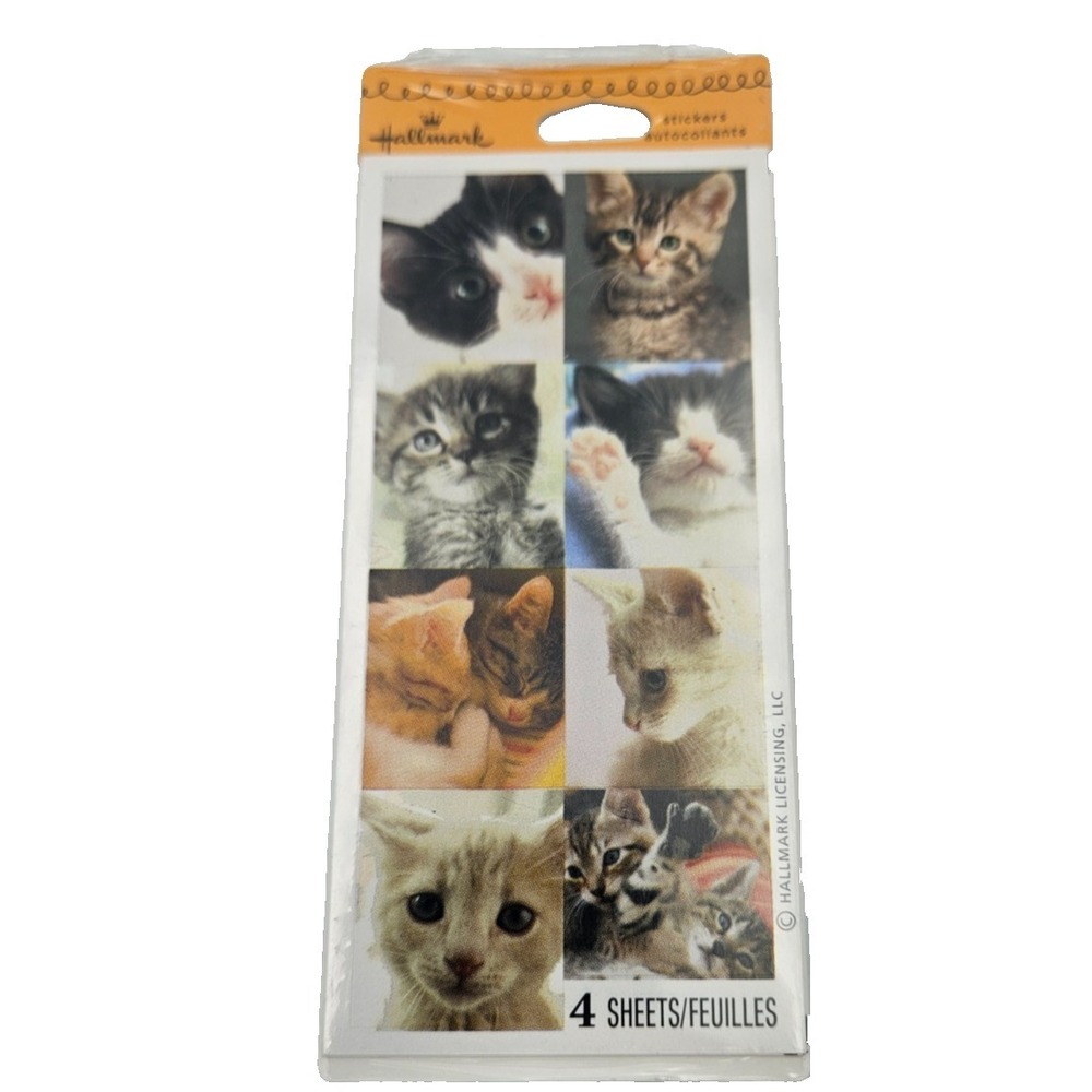 Hallmark Kitten Stickers‎ Cute Kawaii Scrapbook Craft 4 Sheets Sealed